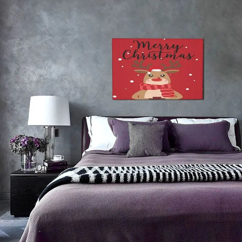 1 piece - Christmas pattern home improvement painting, HD Jet art wall art poster