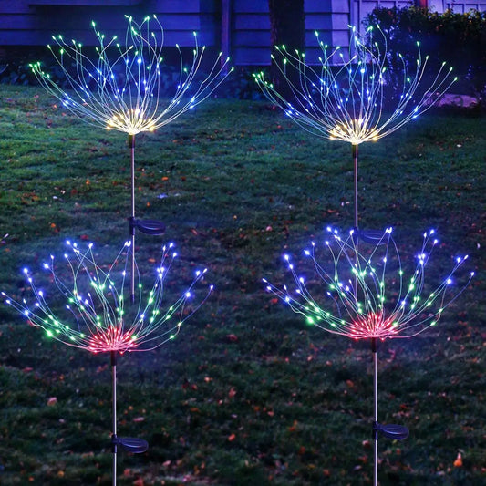 Outdoor LED Firework Lights Waterproof Solar Garland Light