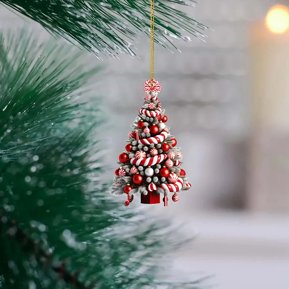 Christmas Tree Hanging Ornaments Pendant Xmas Home Table Decor Gifts 2025 Happy New Year Decor 2024 Christmas Decoration