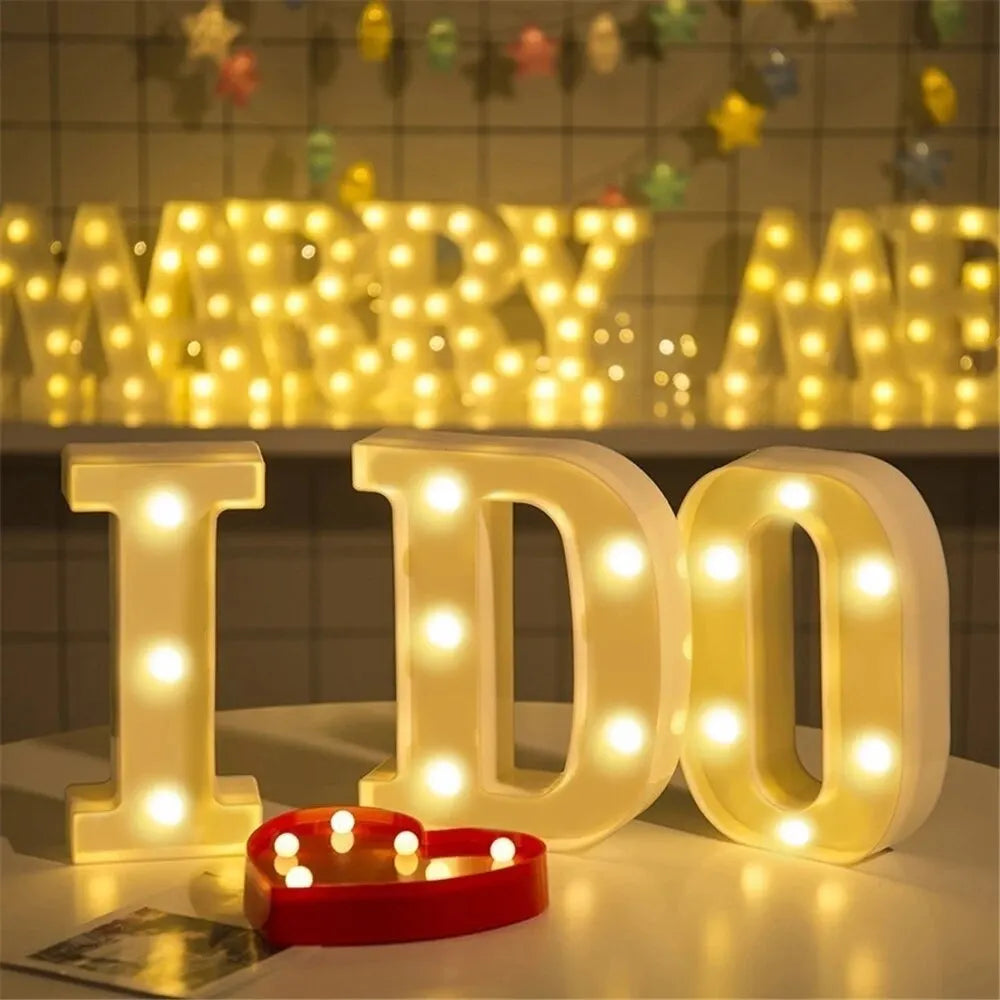 Number Letter Lamp Luminous Alphabet LED Lights Decororation