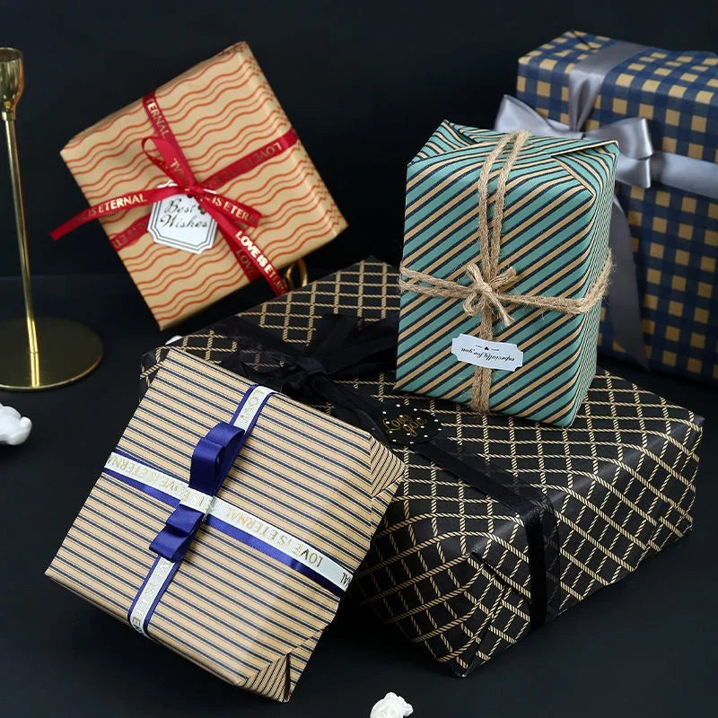 【 Wrapping Paper 】 Christmas Gift 【 Special Offer 】 Simple Vintage Kraft High-Appearance Birthday