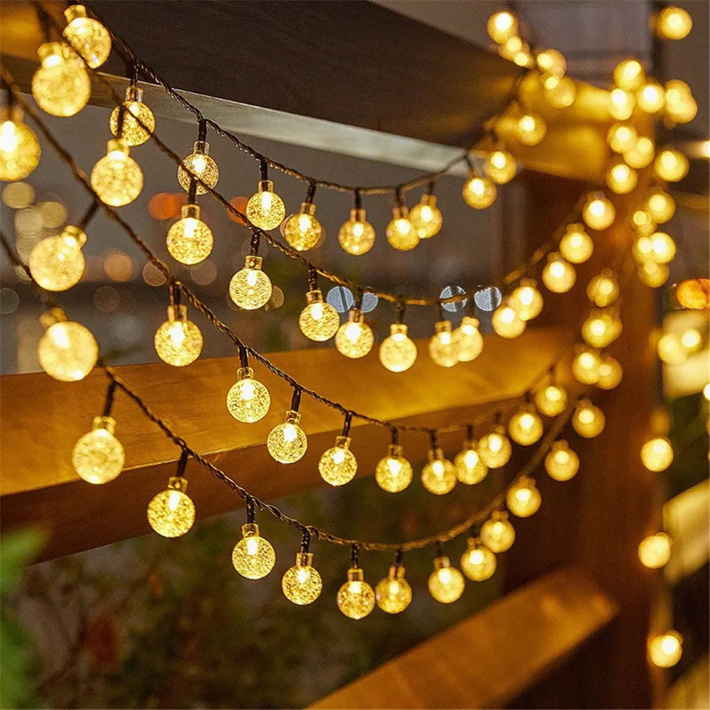 LED String Light Solar Fairy Lights 5m 20LED Warm Light Waterproof Outdoor Garden