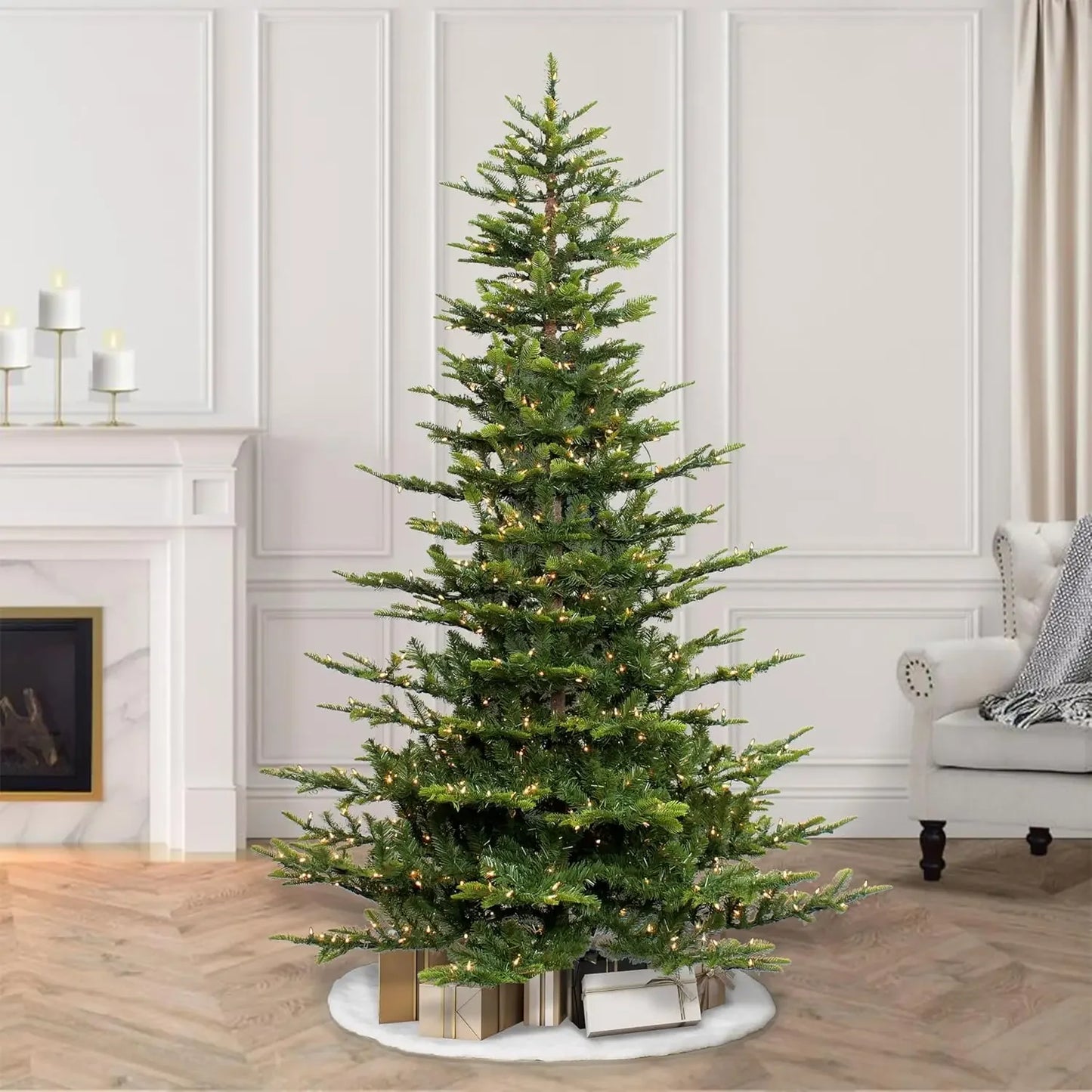 7.5 Foot Pre-Lit Aspen Fir Artificial Christmas Tree with 700 UL