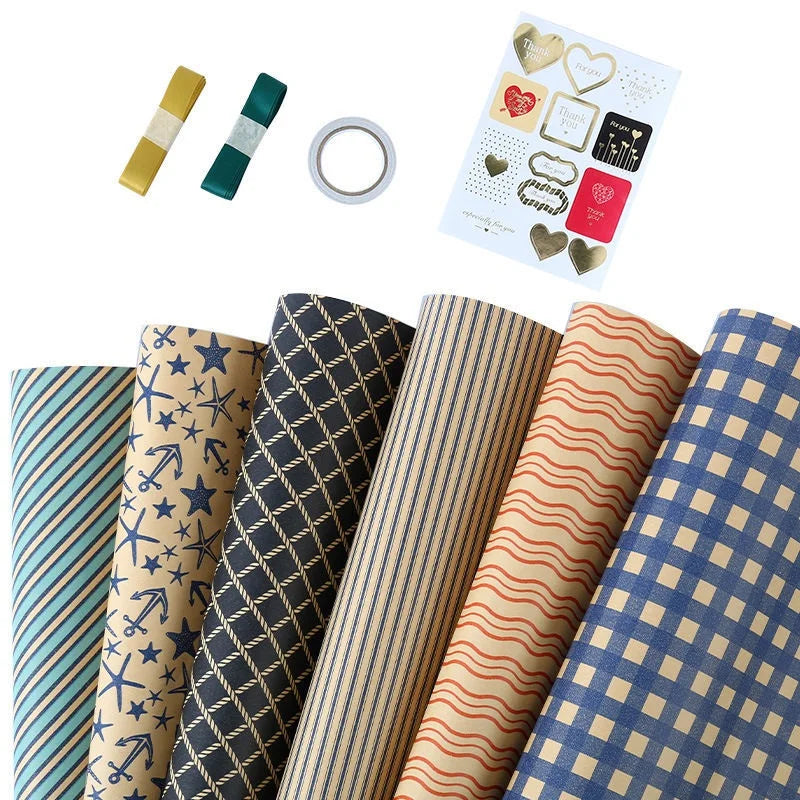 【 Wrapping Paper 】 Christmas Gift 【 Special Offer 】 Simple Vintage Kraft High-Appearance Birthday