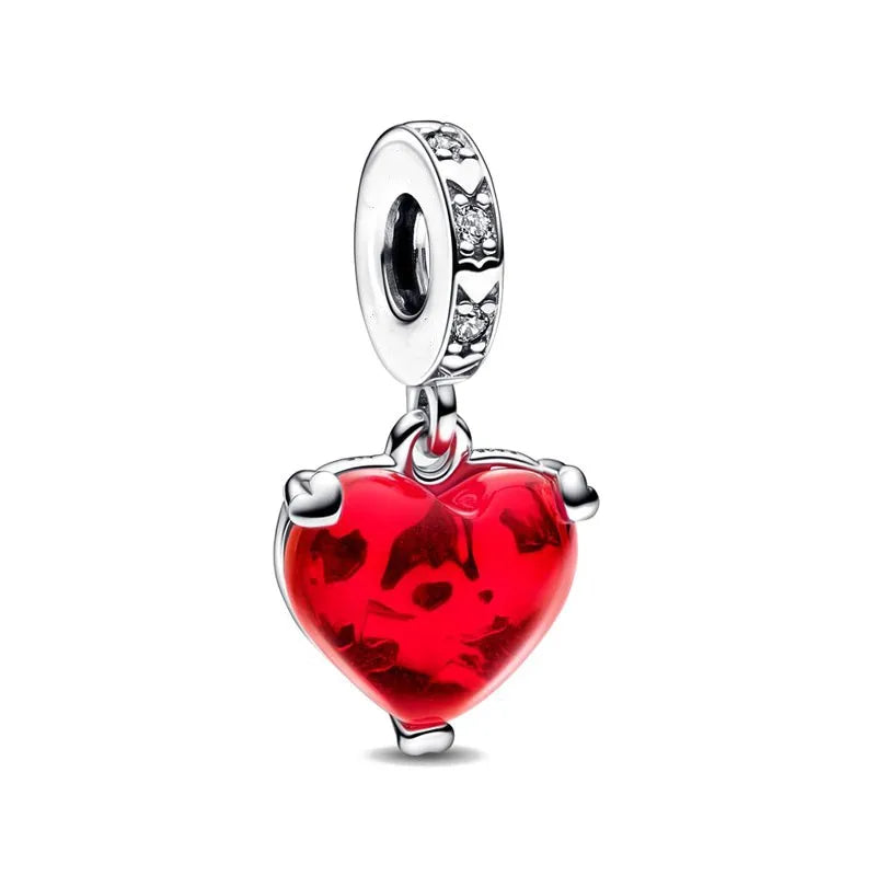 Red Series Christmas Apple Gift  Dangle Charms Beads Women Jewelry