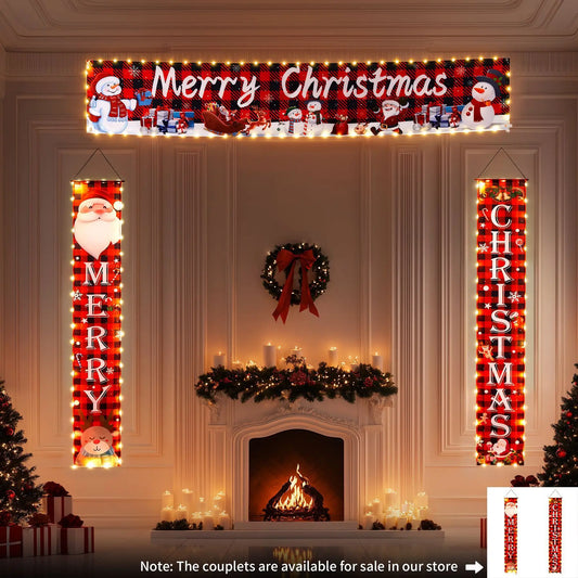 Christmas LED Outdoor Banner Christmas Decorations for Home 2024 Outdoor Decor Xmas