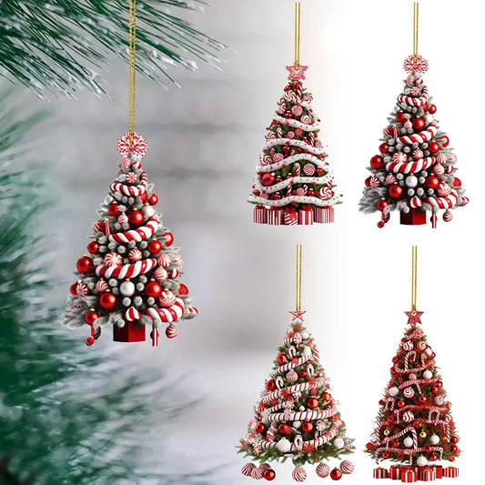 Christmas Tree Hanging Ornaments Pendant Xmas Home Table Decor Gifts 2025 Happy New Year Decor 2024 Christmas Decoration