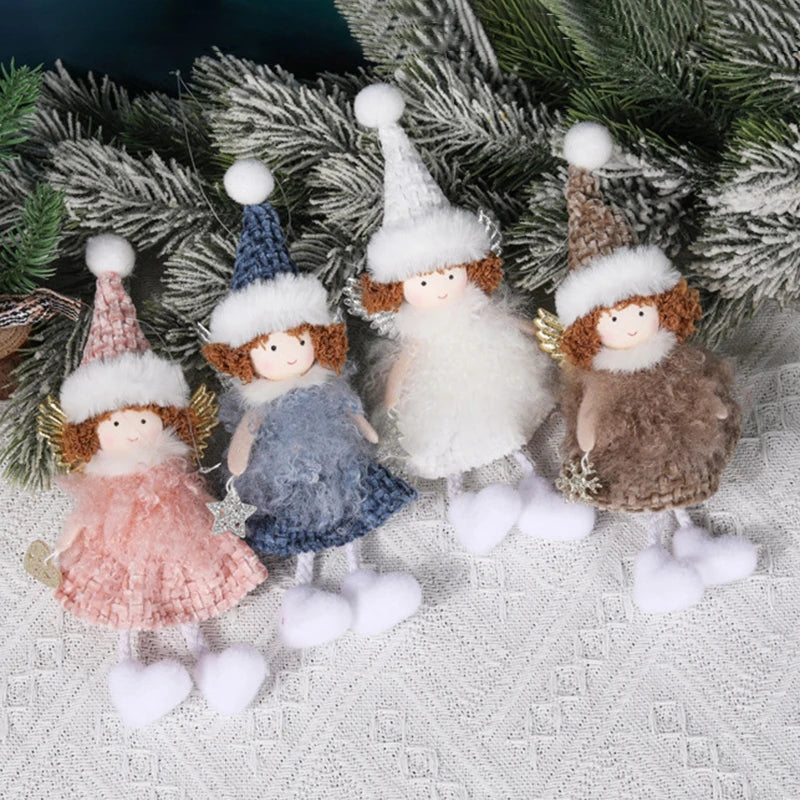 Christmas Decoration Doll Angel Girl Xmas Tree Hanging Pendant Happy 2025 New Year Navidad Natal Gift Home Decor Ornaments